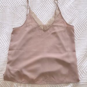 BP Lavender Lace Inset Tank Top